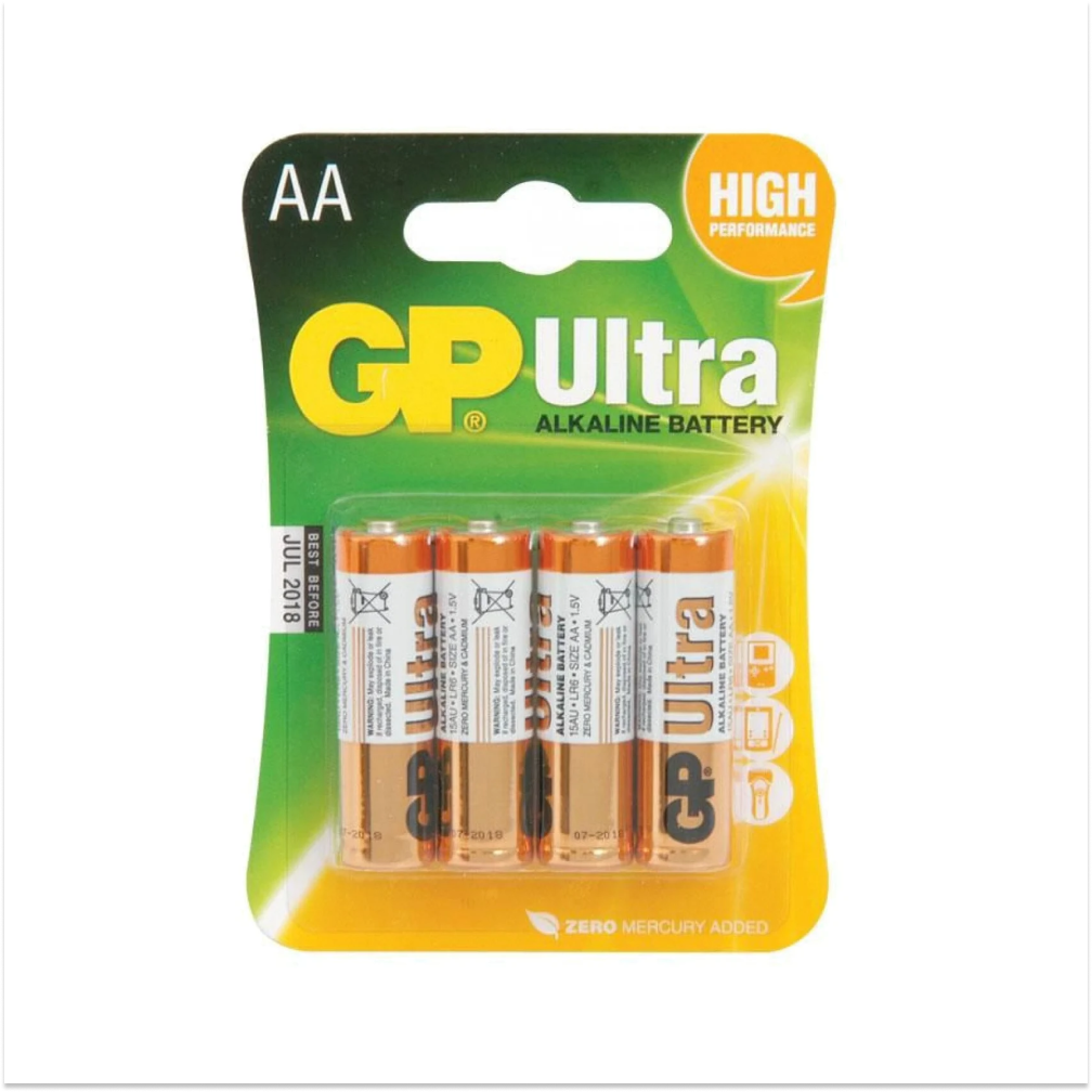 Батарейкa алкалиновая GP Ultra, AA, 4 шт.